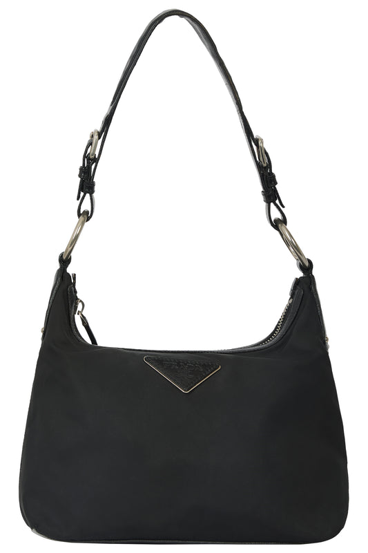 Vintage 2000's Prada Black Nylon Shoulder Bag