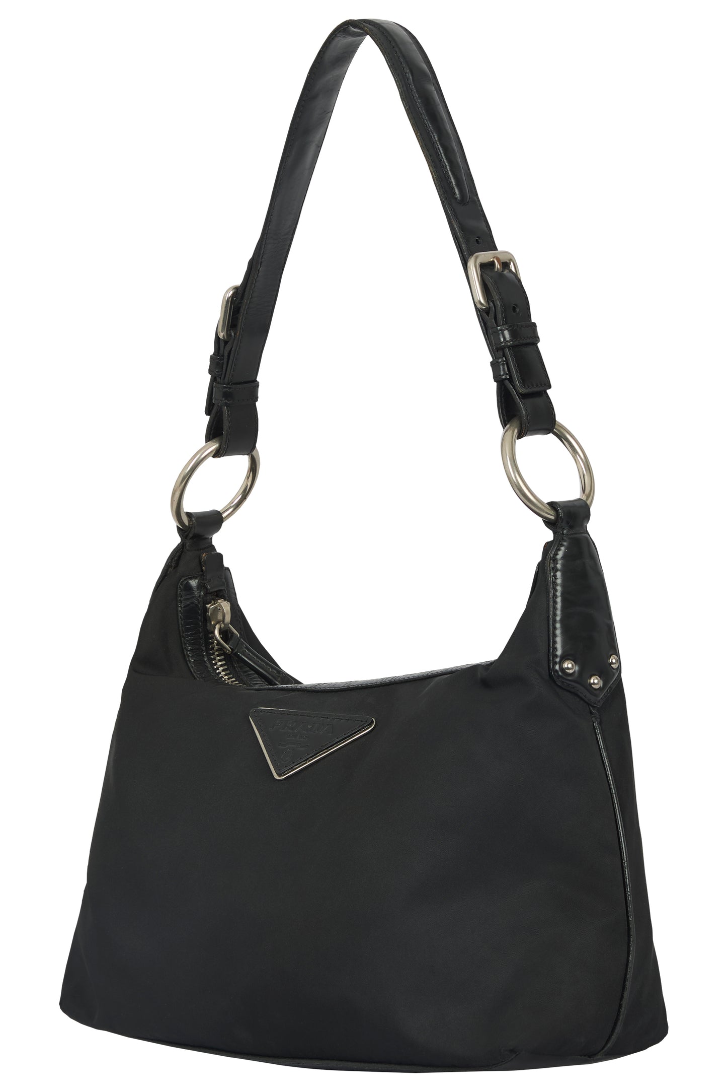 Vintage 2000's Prada Black Nylon Shoulder Bag