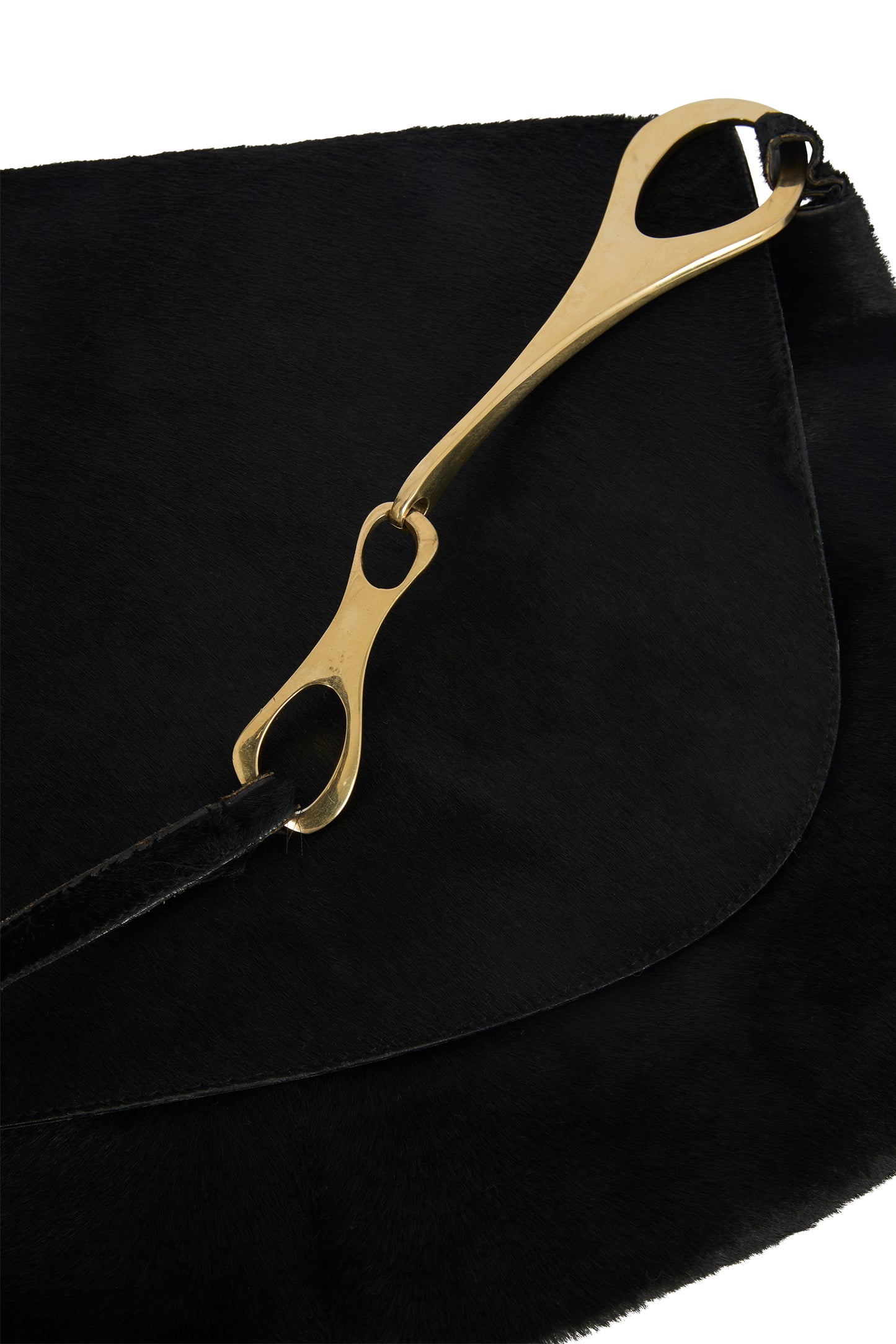 Vintage Gucci By Tom Ford F/W 1996 Black Pony Hair Crossbody Bag