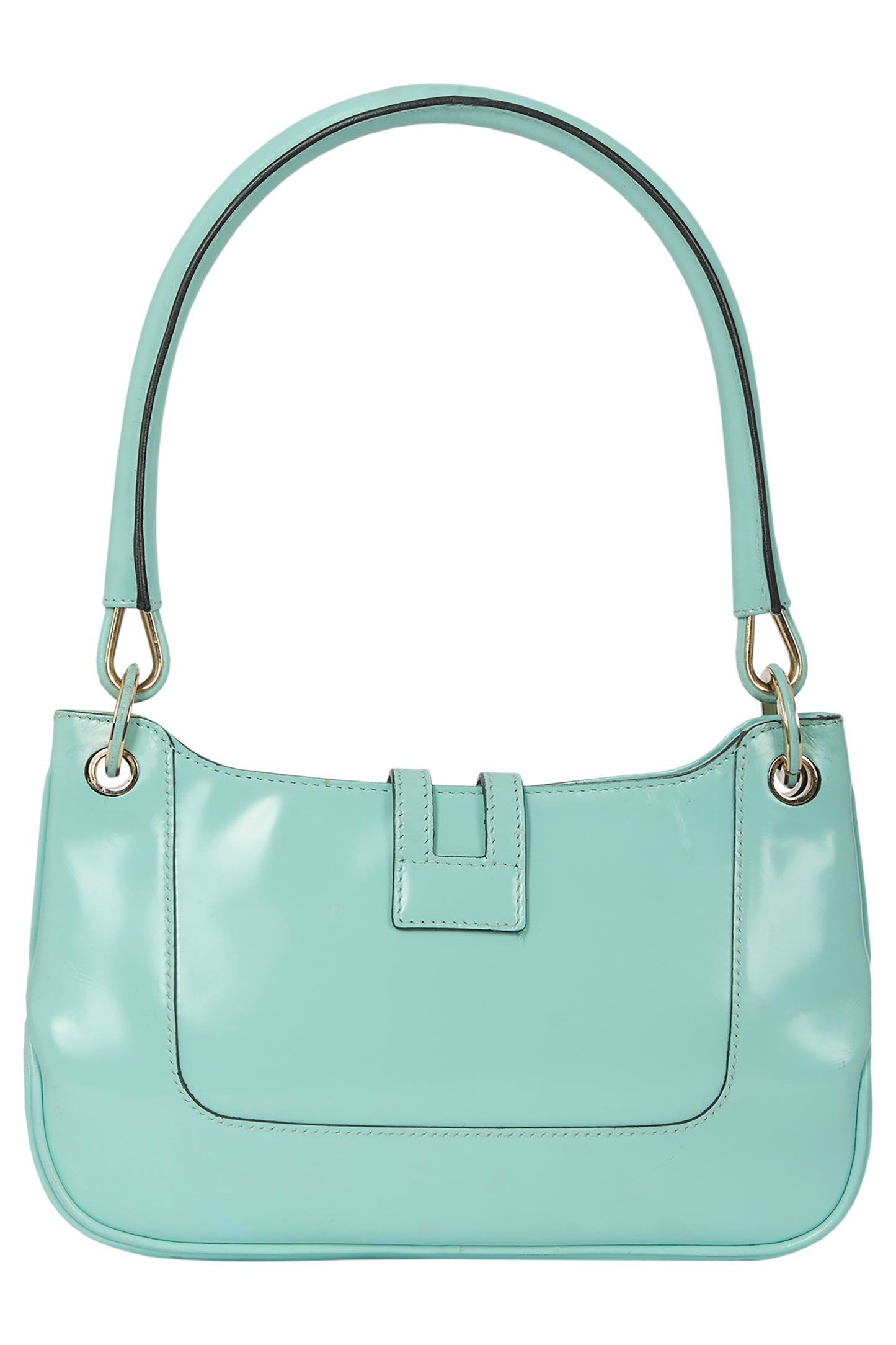 Vintage 1990's Guccib Aqua Patent Mini Jackie Bag