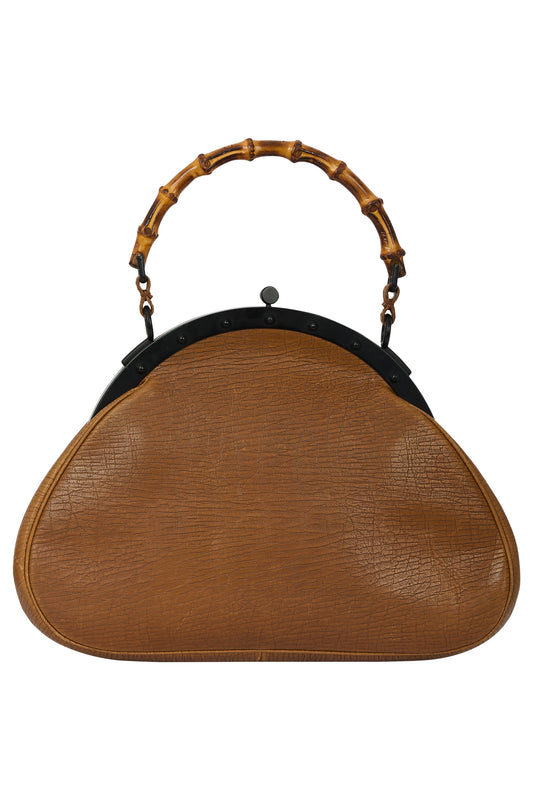 Vintage Gucci S/S 2003 Camel Bamboo Handle Bag