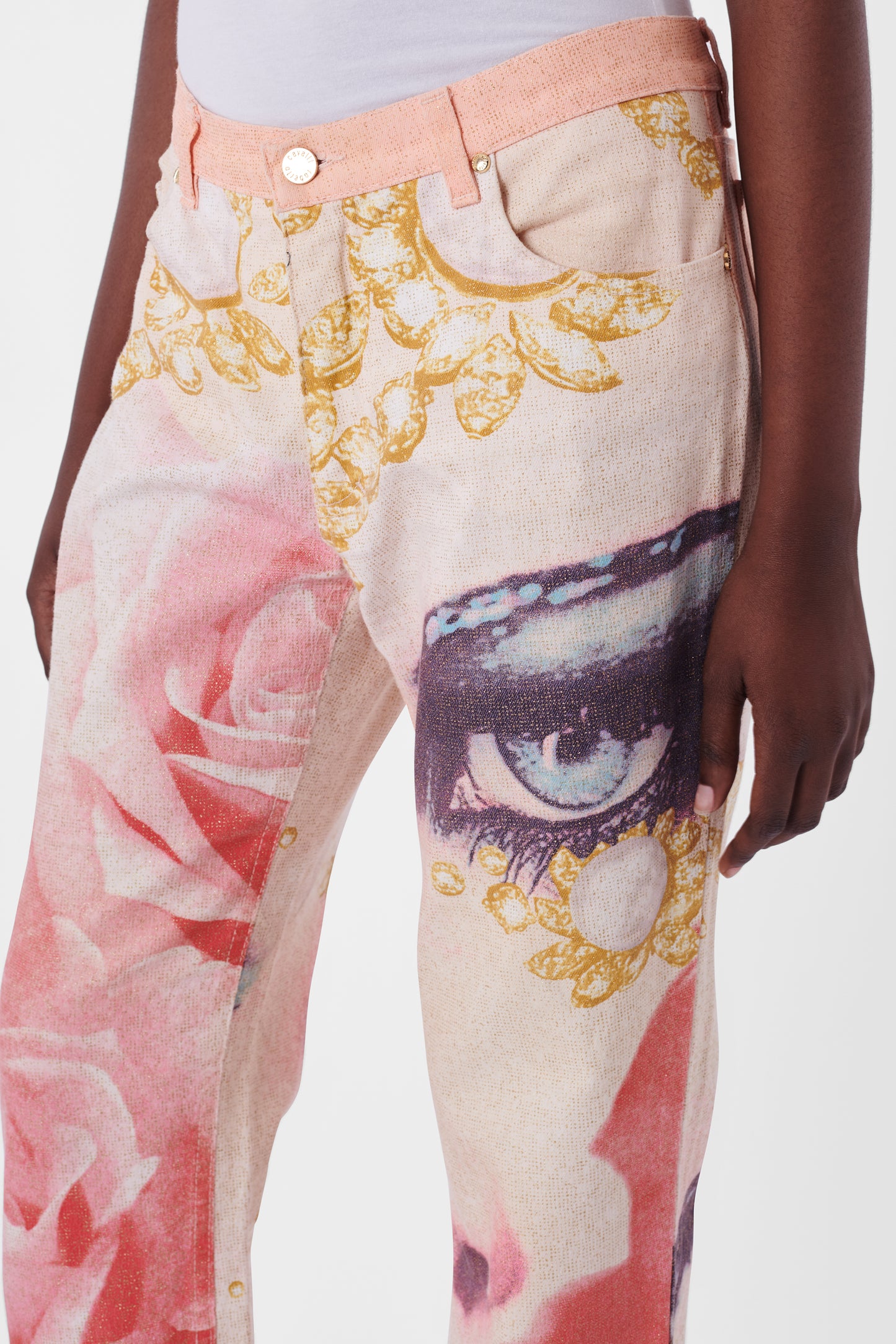 Vintage S/S 2001 Jewel And Eye Print Trousers