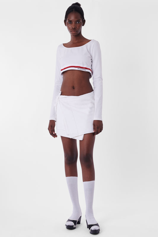 2019 White Towel Wrap Skirt