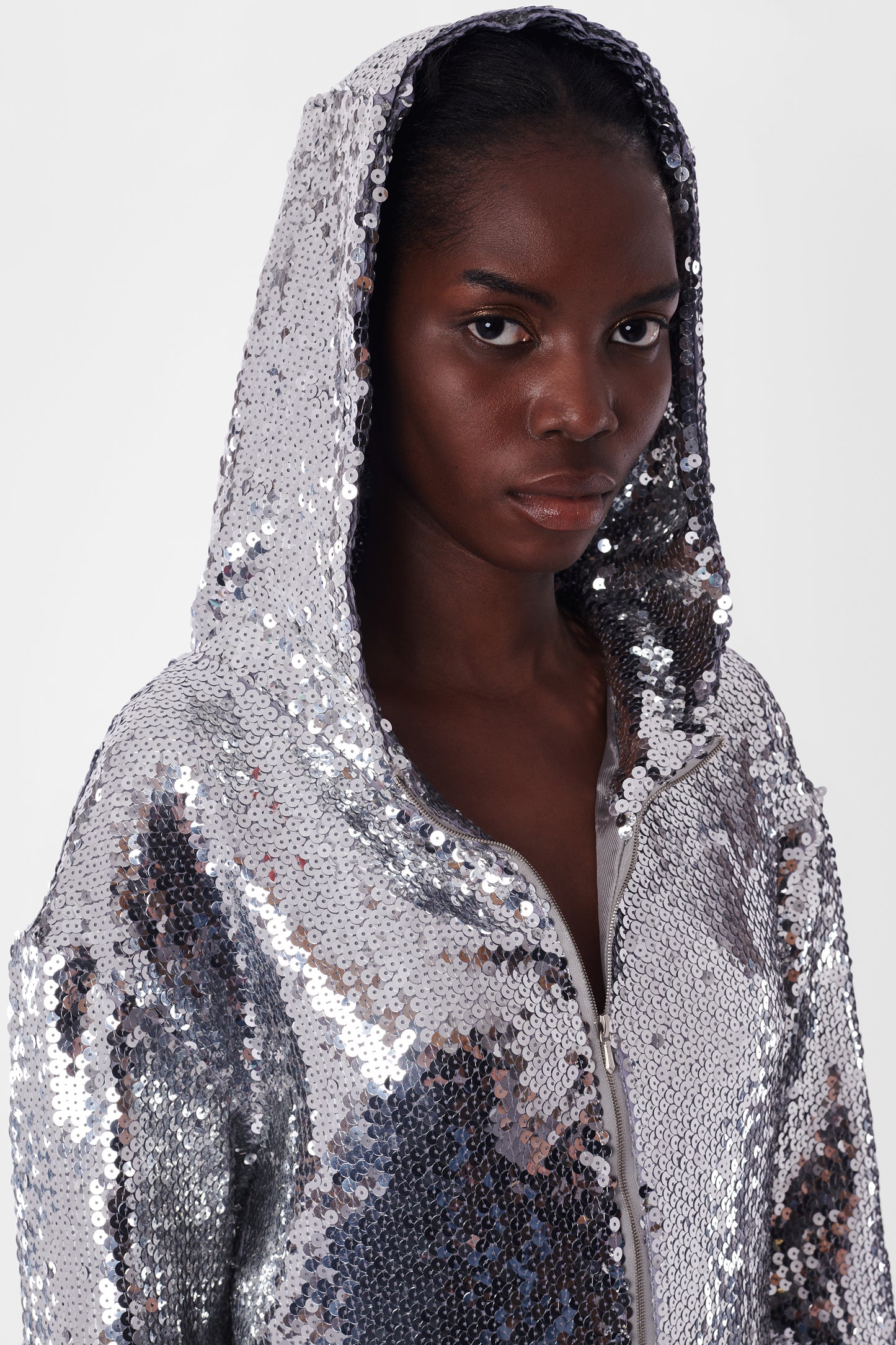 sequin hoodie dress GISELLE SEQUIN SWEATSHIRT DRESS