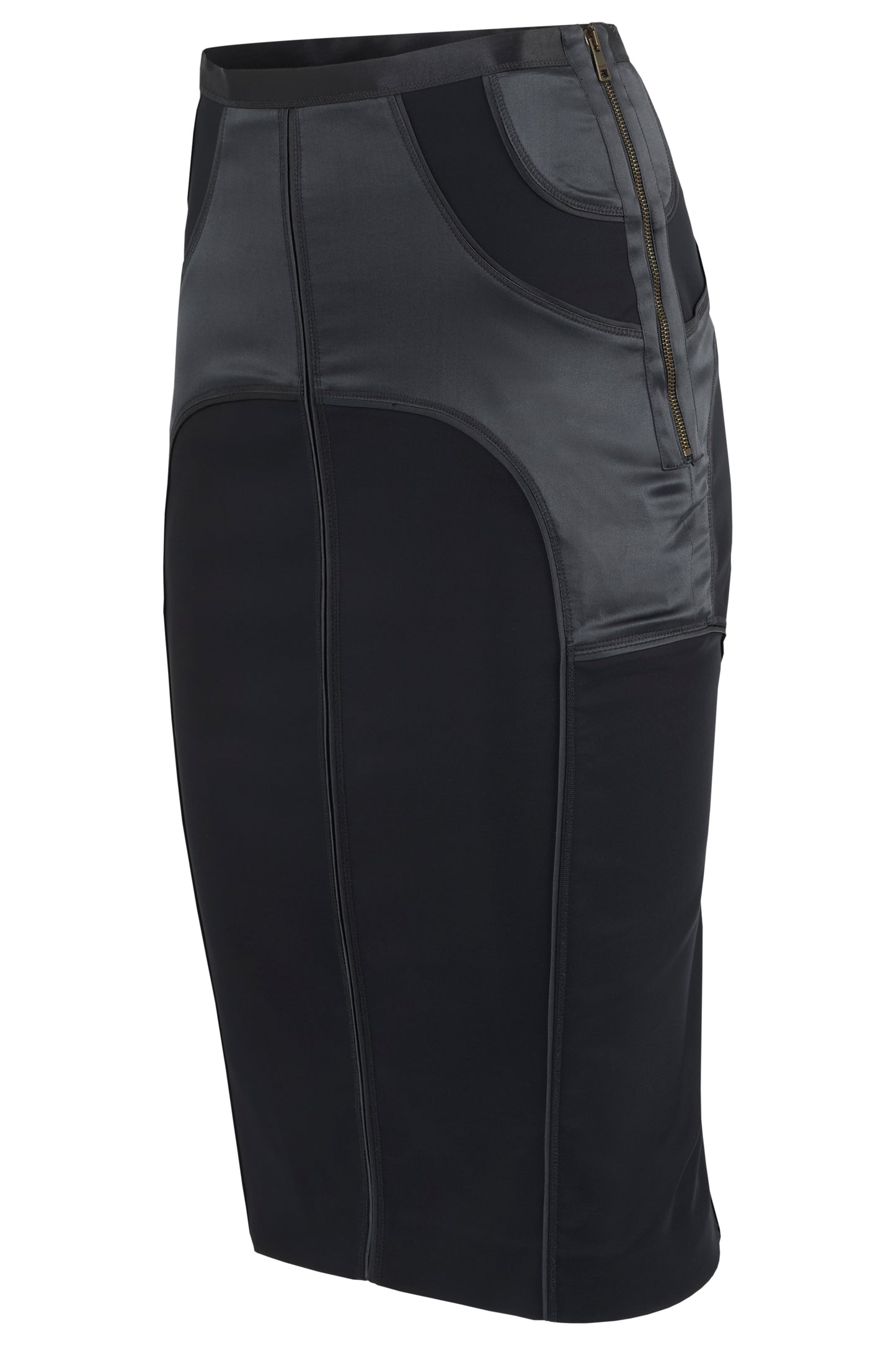 Vintage Gucci F/W 2003 By Tom Ford Satin Silk Grey Co Ord Set