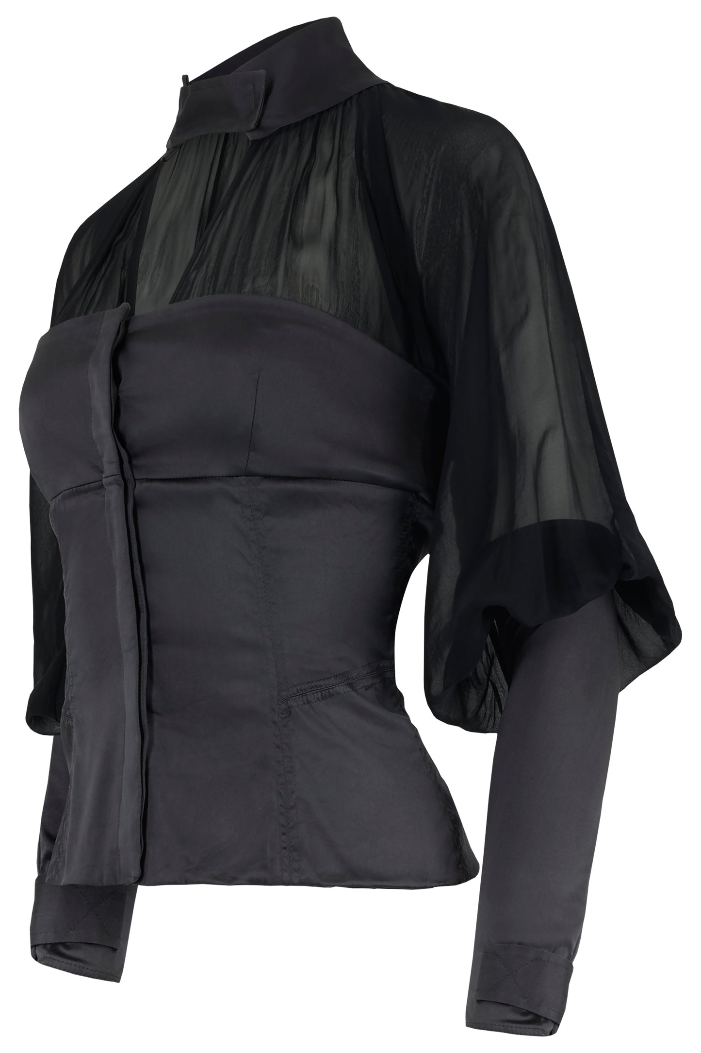 Vintage Gucci F/W 2003 By Tom Ford Satin Silk Grey Co Ord Set