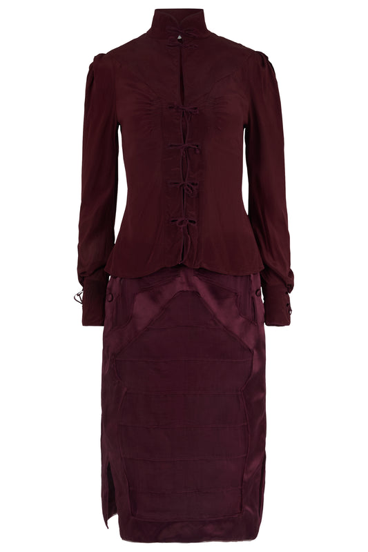 Vintage Yves Saint Laurent Rive Gauche F/W 04 (Look 7) Silk Co-ord Set