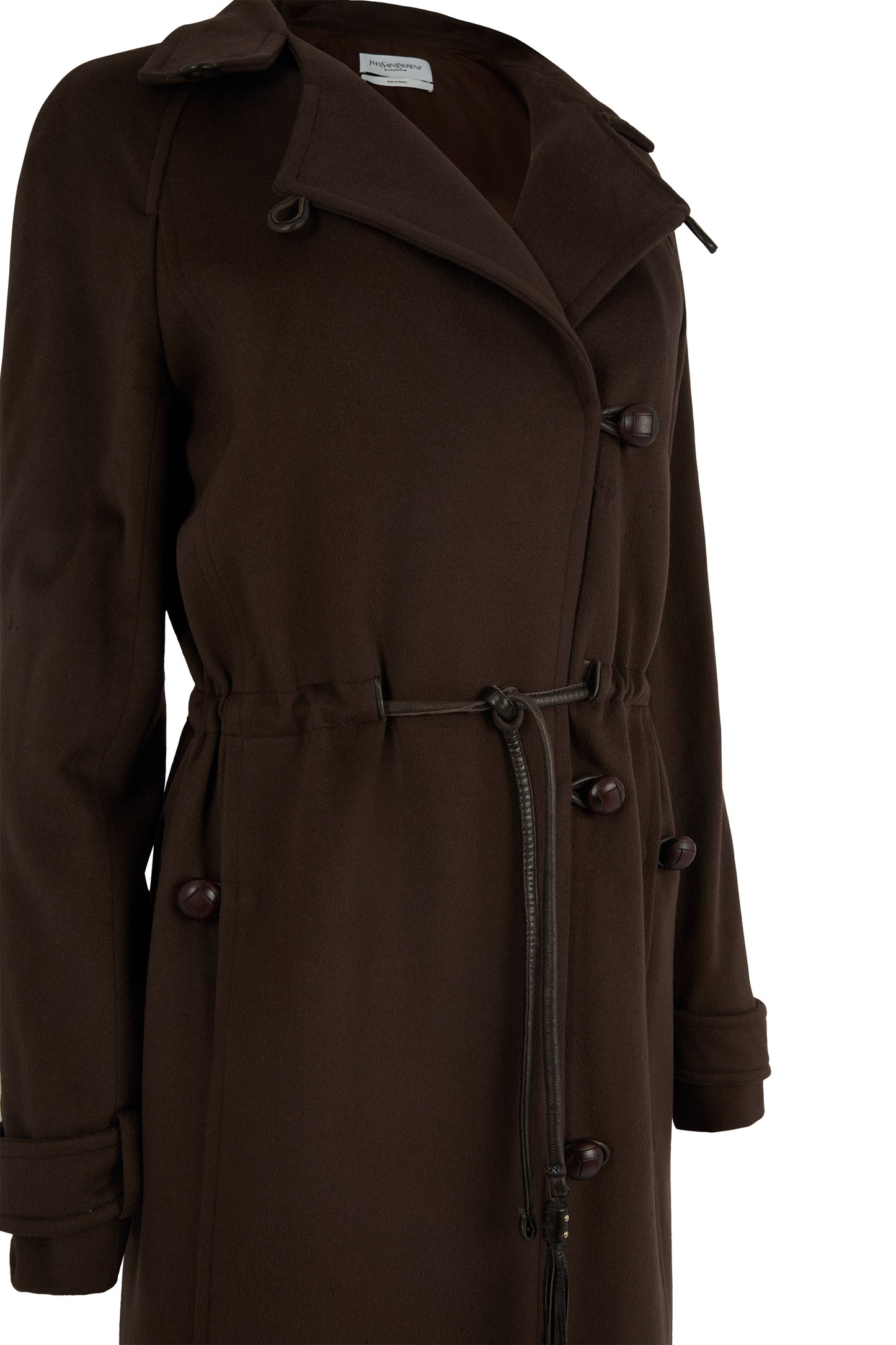 Vintage Yves Saint Laurent F/W 2004 Brown Wool Coat