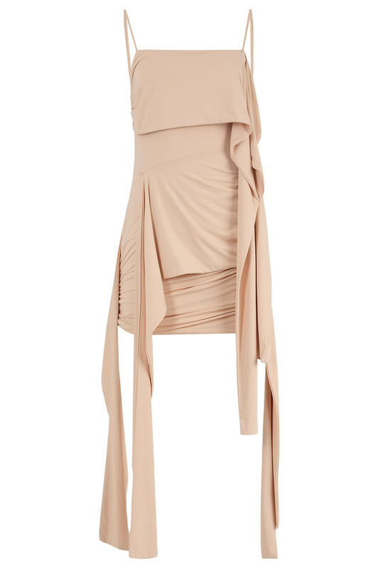 Vintage 2000's Blumarine Pink Nude Drap Dress