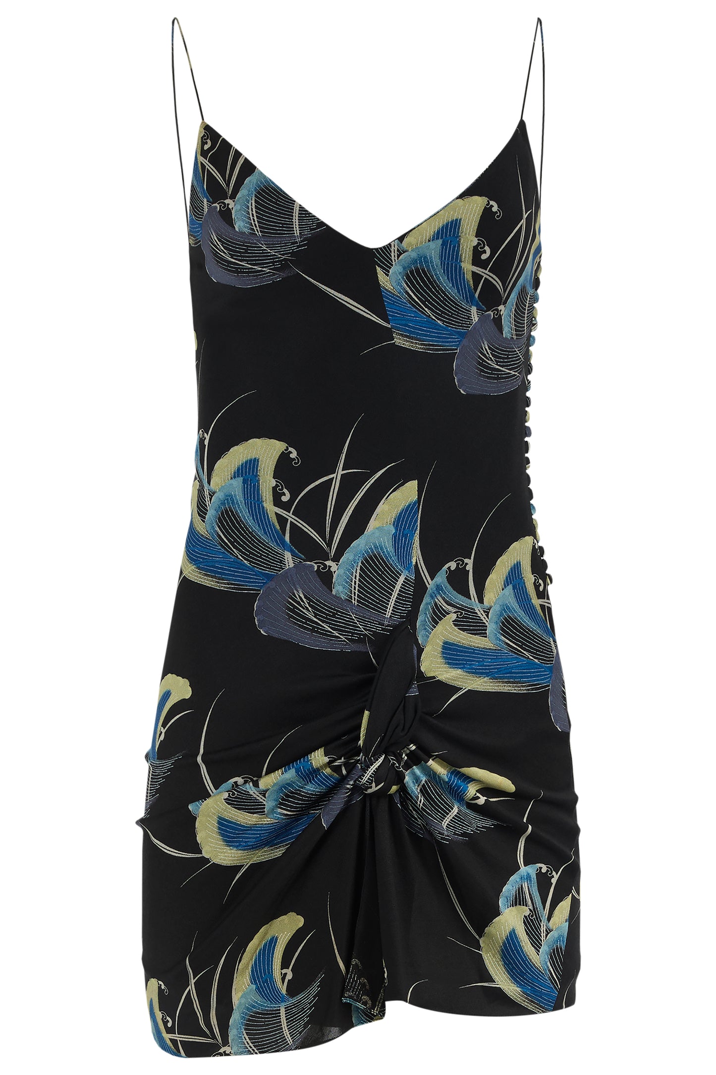 Vintage 2003 John Galliano Floral Tie Up Mini Dress