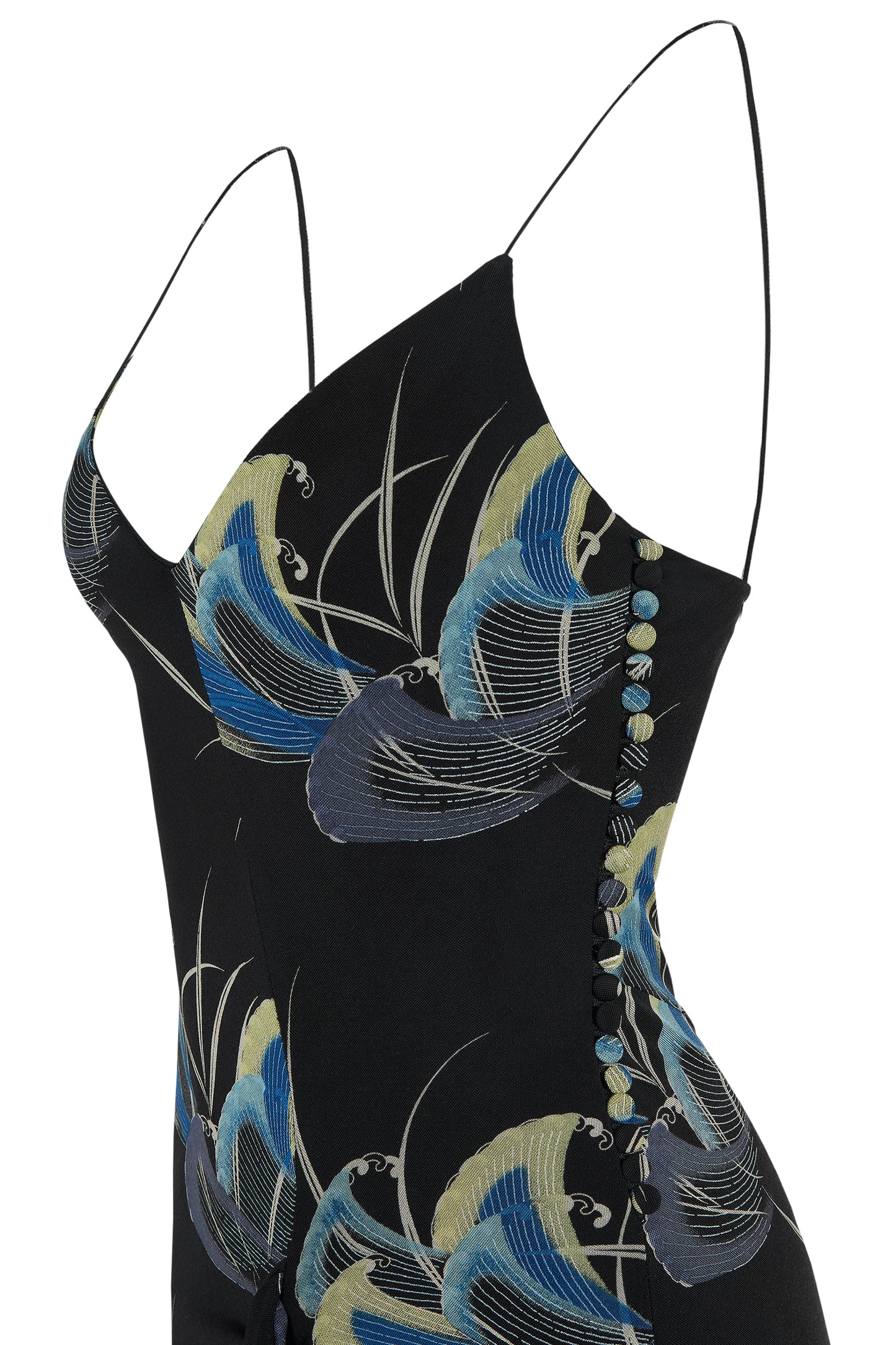 Vintage 2003 John Galliano Floral Tie Up Mini Dress