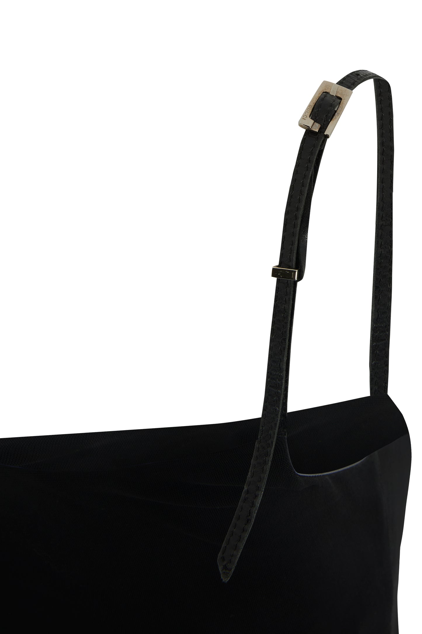 Vintage Gucci by Tom Ford 1998 Black Leather Strap Dress