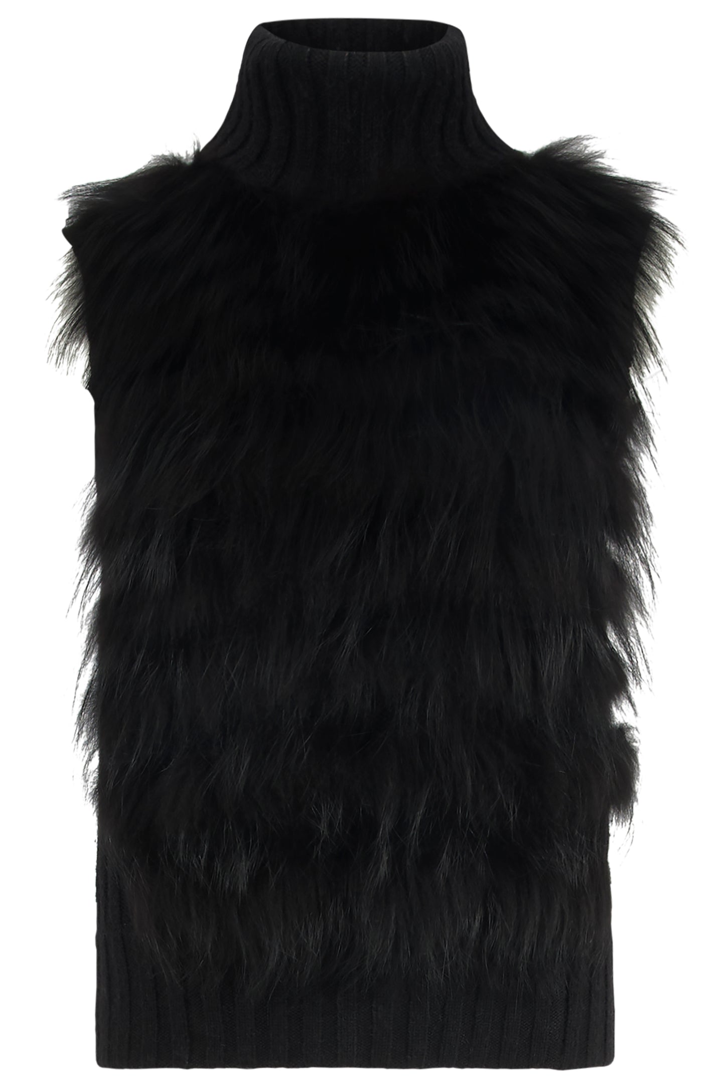 Vintage 2000's Gucci By Tom Ford Knit Fur Top