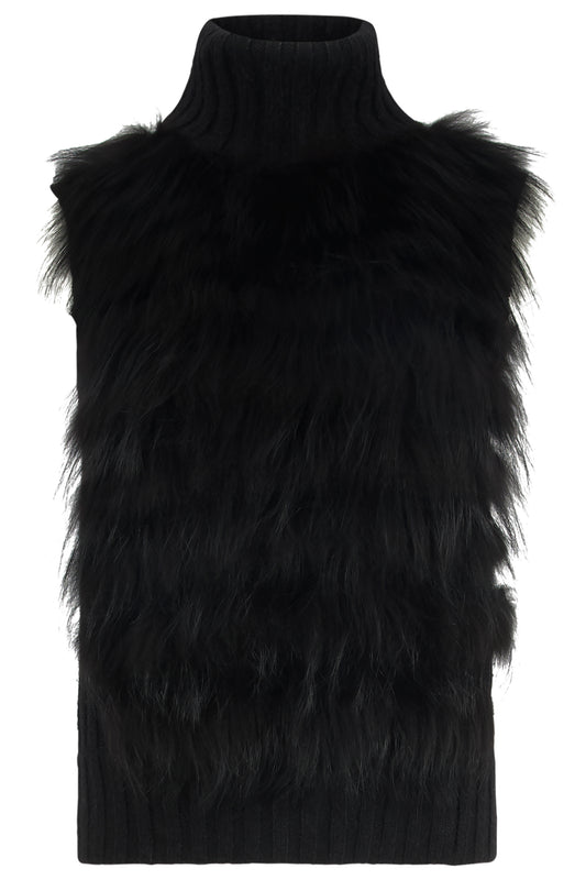 Vintage 2000's Gucci By Tom Ford Knit Fur Top