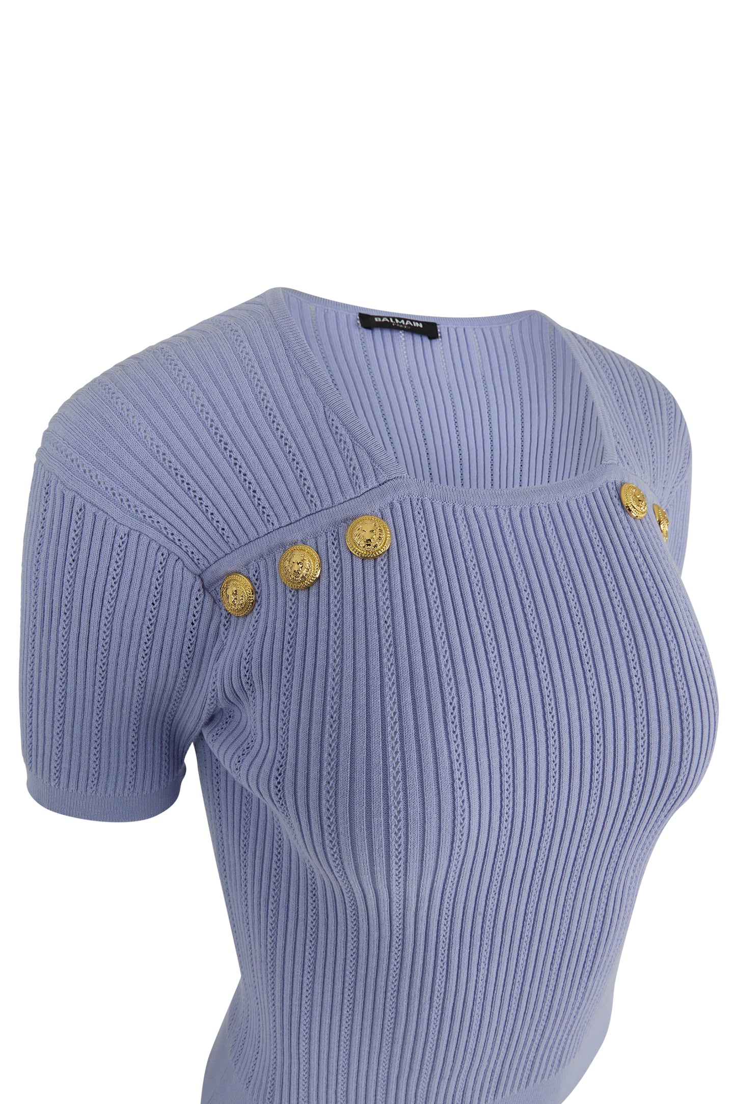 Vintage 2000's Balmain Lilac Ribbed Top