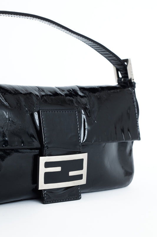 Vintage circa 1990's Baguette Patent Leather Bag