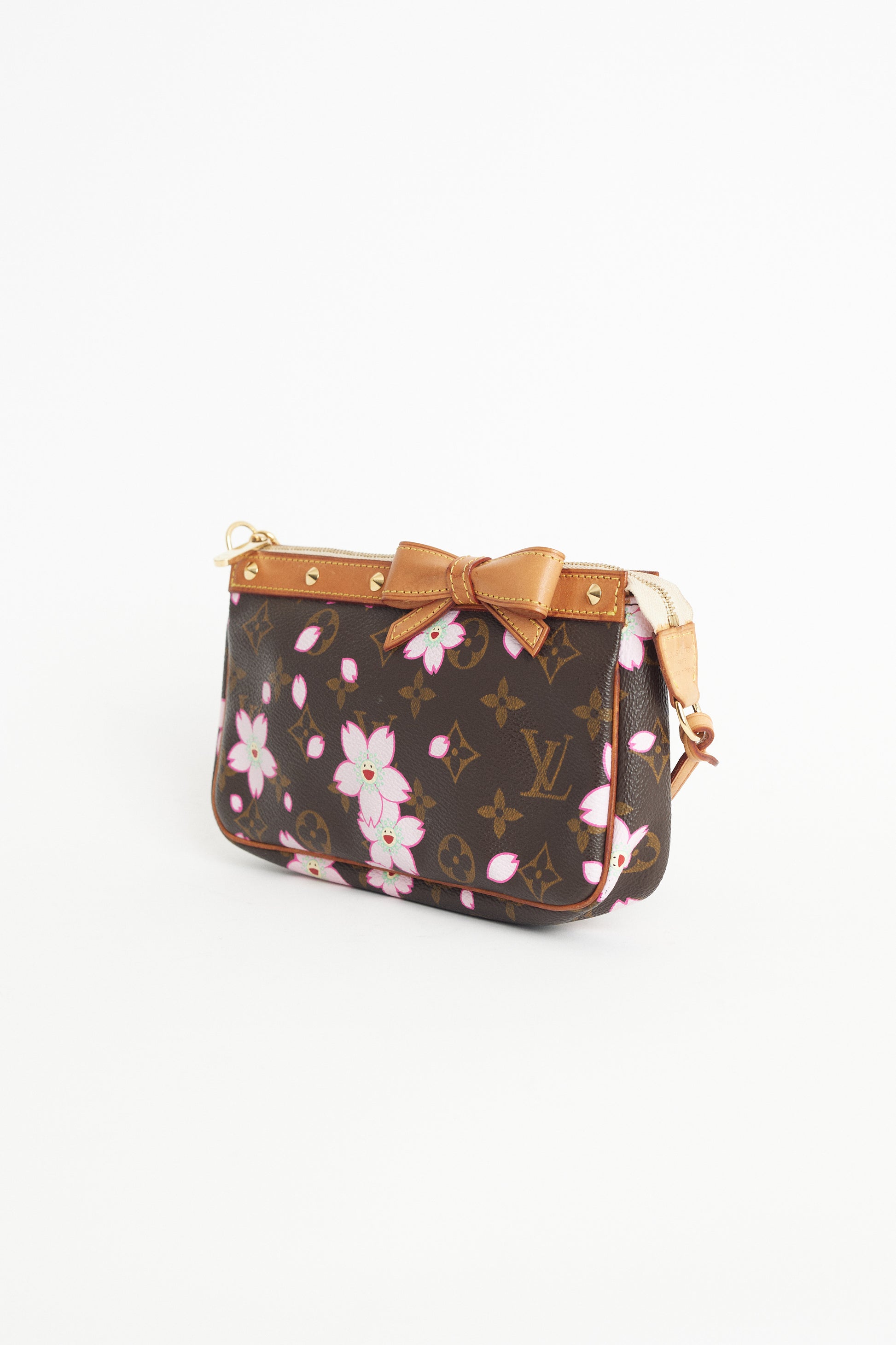 Louis Vuitton Limited Edition Monogram Murakami Cherry Blossom Pochette Bag