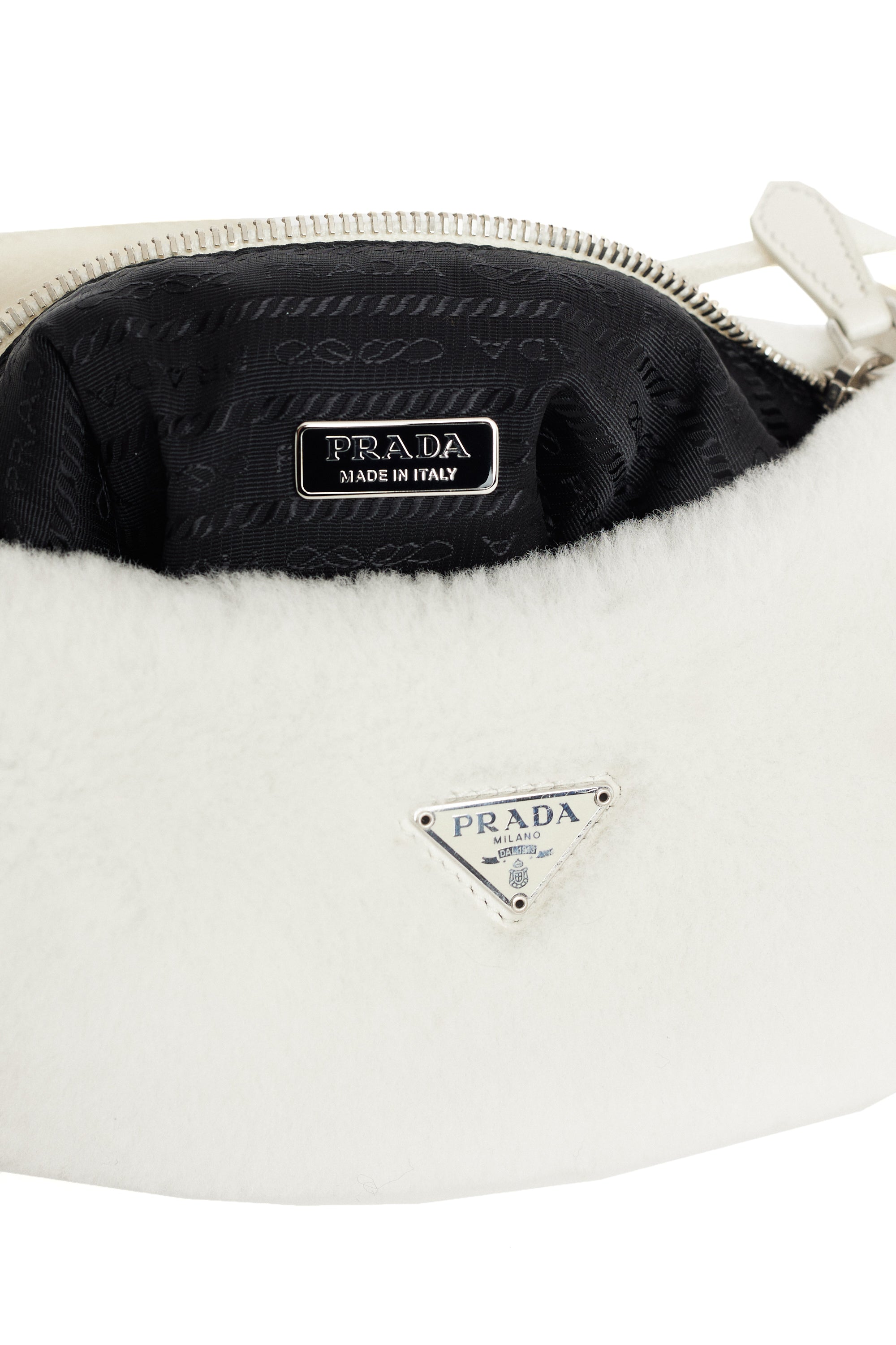 Fluffy prada bag hot sale