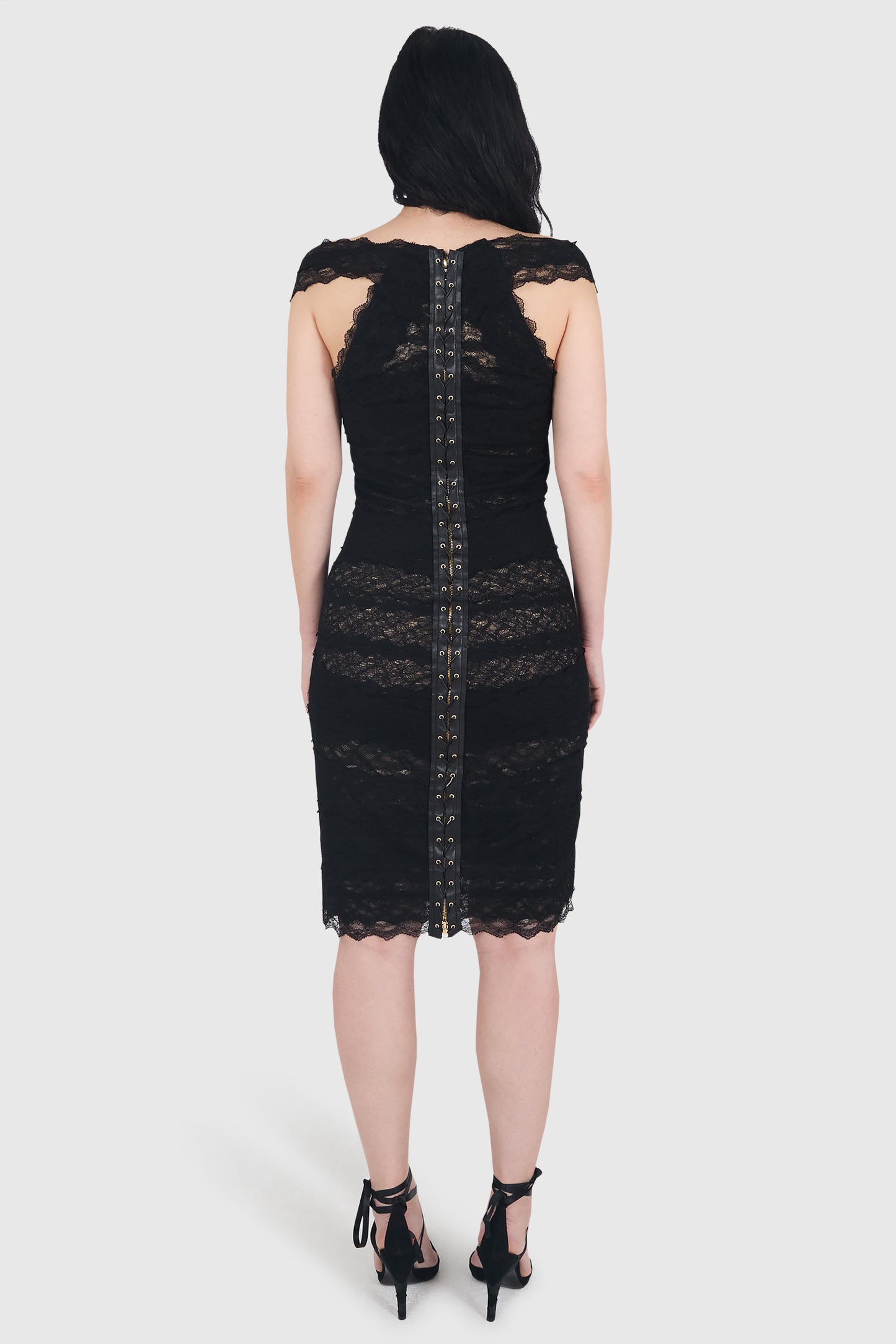 Vintage Alexander Mcqueen F/W 2002 Lace Knee-Length Dress