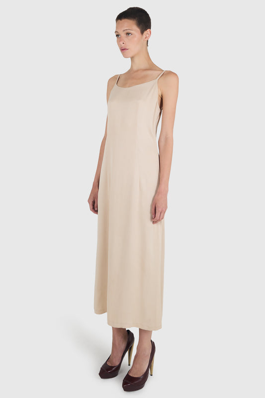 Vintage Ann Demeulemester Beige Slip Dress