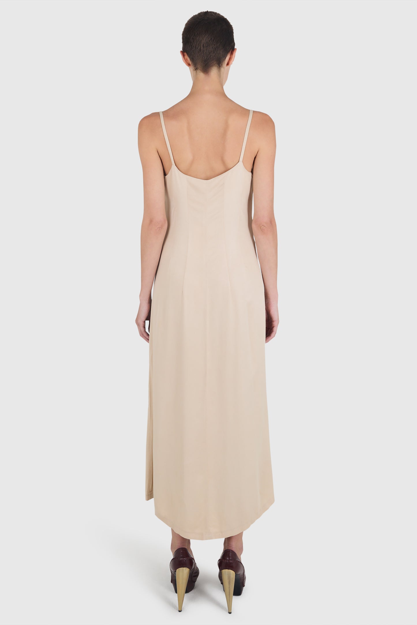 Vintage Ann Demeulemester Beige Slip Dress