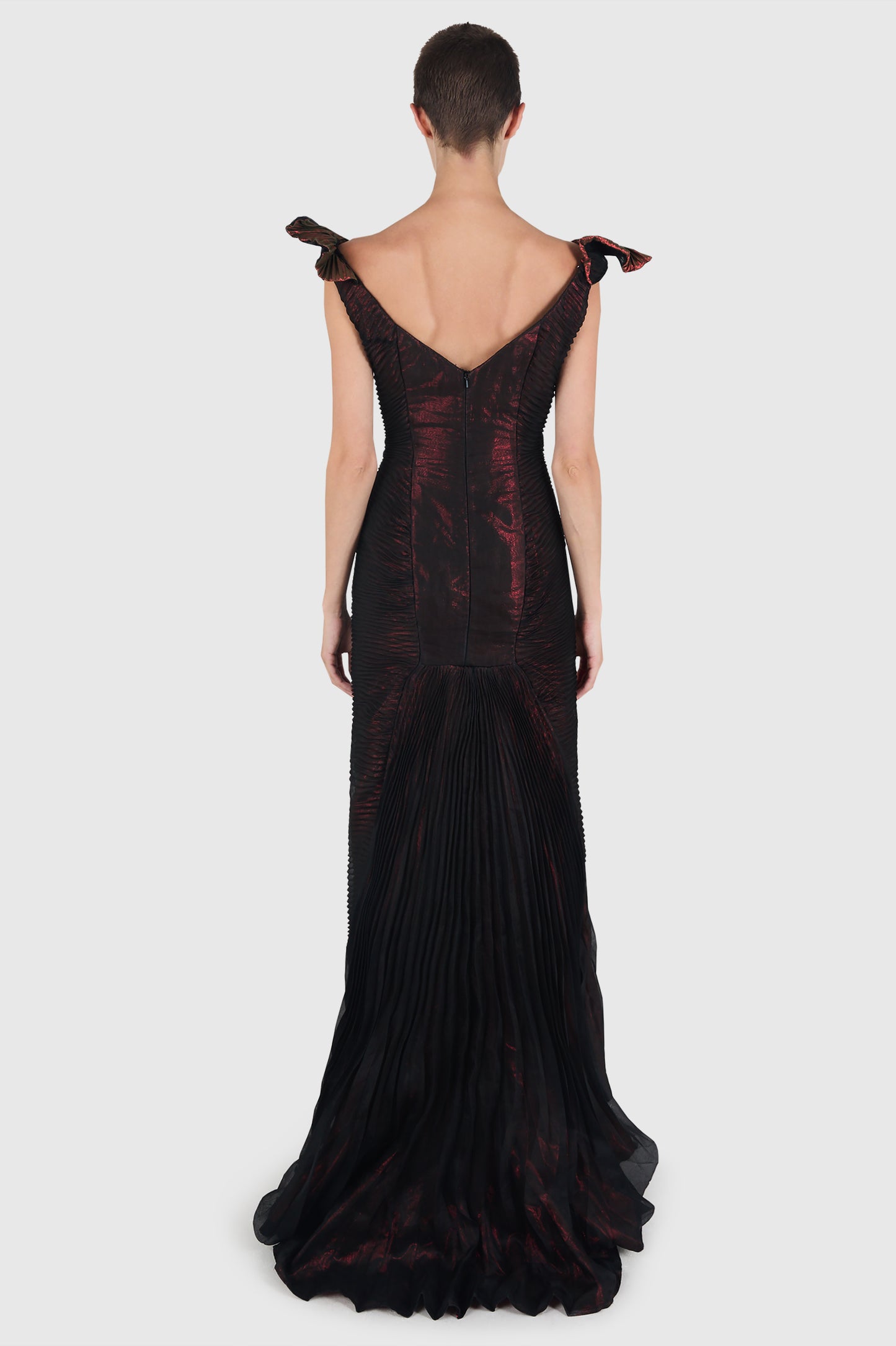 Vintage 1980's Anthony Price Pleated Lamé Gown