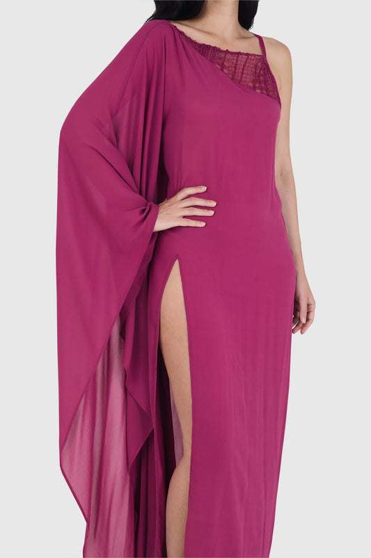 La Perla One Shoulder Silk Gown