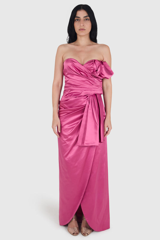 Moschino Couture S/S 2015 Barbie Collection Pink Satin Gown