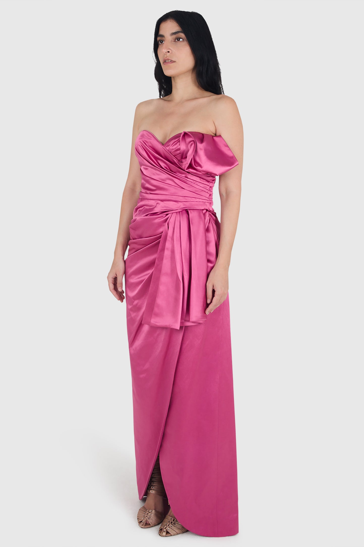 Moschino Couture S/S 2015 Barbie Collection Pink Satin Gown