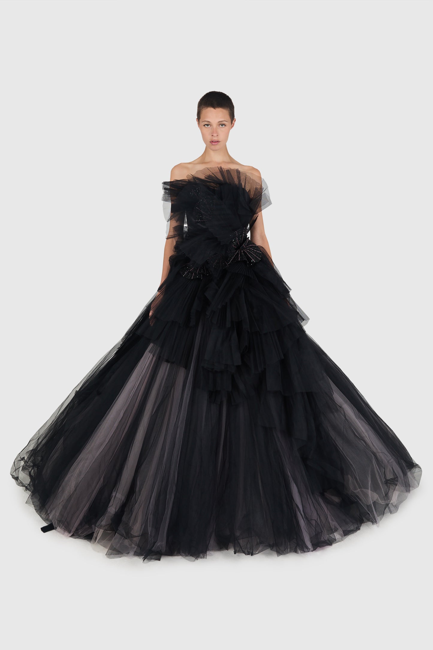 Vintage Ralph & Russo F/W 2014 Lavender and Black Tulle Ballgown
