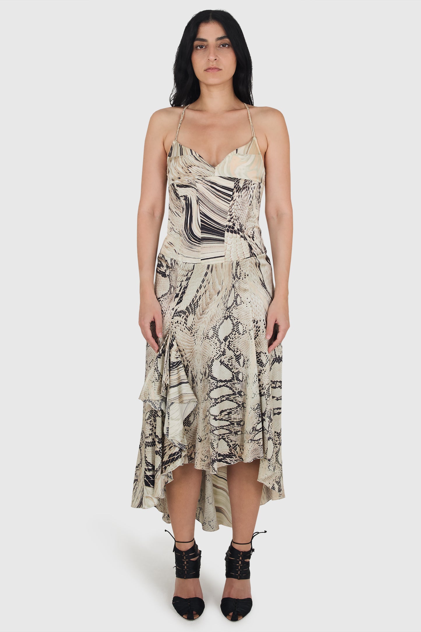 Vintage 2003 Just Cavalli Silk Animal Print Dress