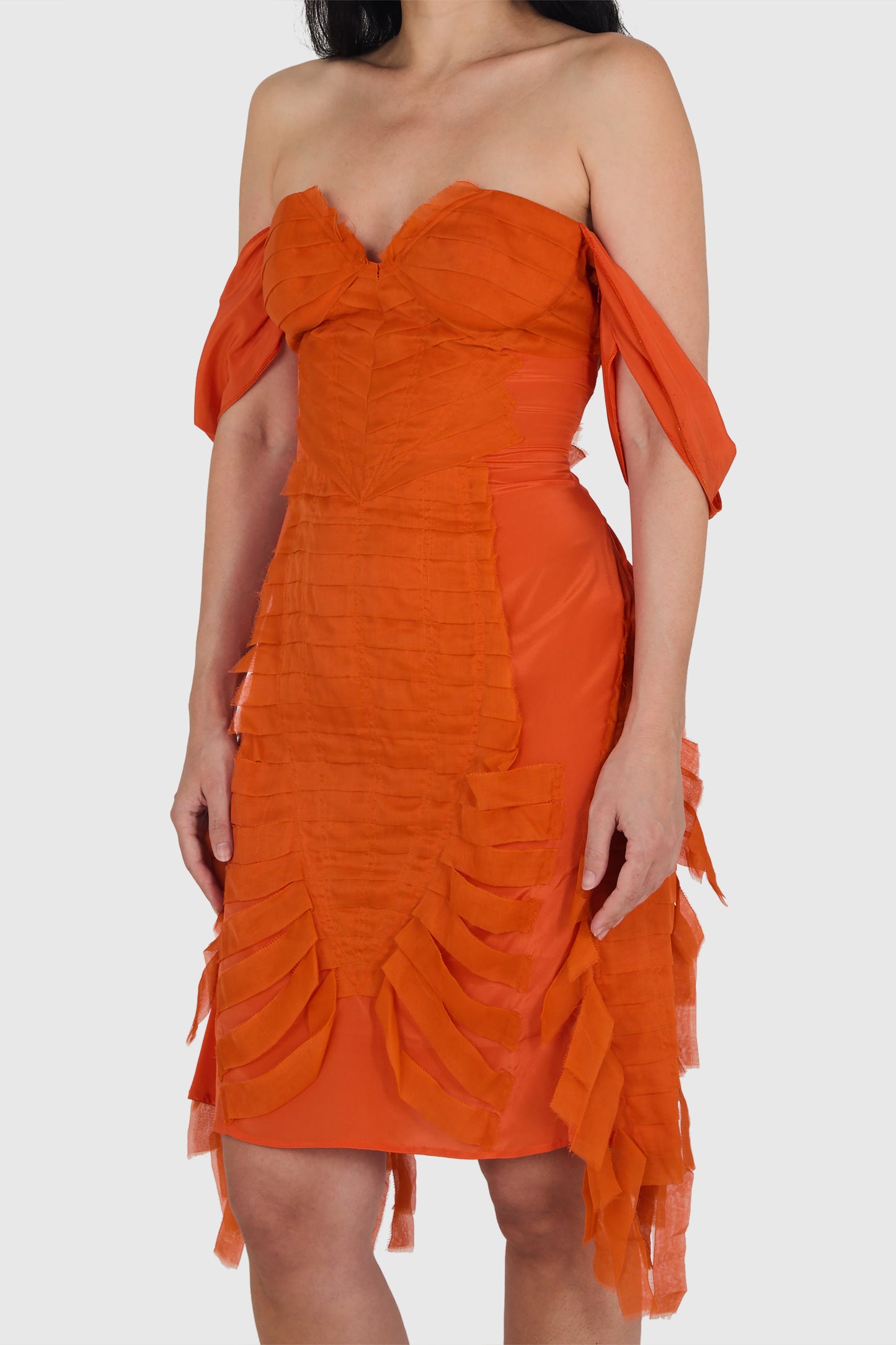 Vintage Gucci By Tom Ford S/S 2004 Orange Silk Dress