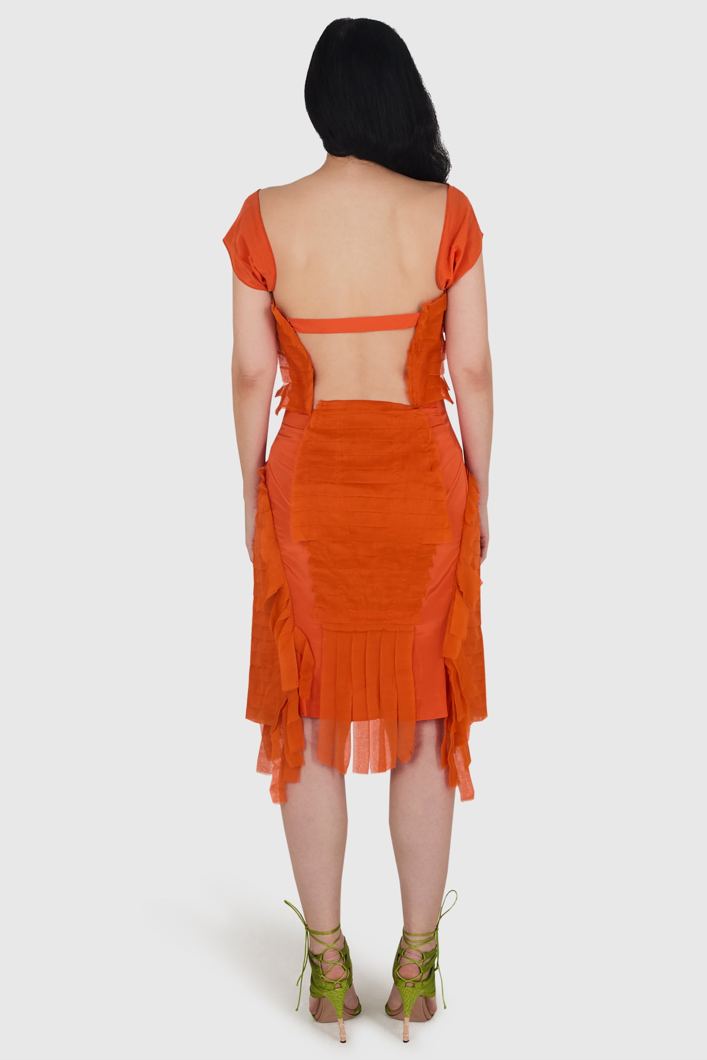 Vintage Gucci By Tom Ford S/S 2004 Orange Silk Dress