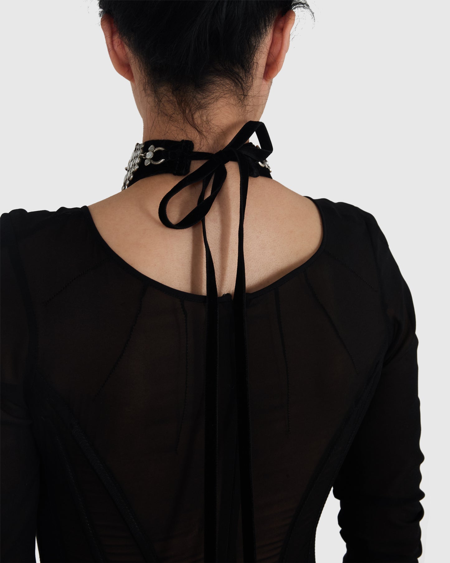 Vintage Yves Saint Laurent F/W 2002 Crystal Velvet Choker