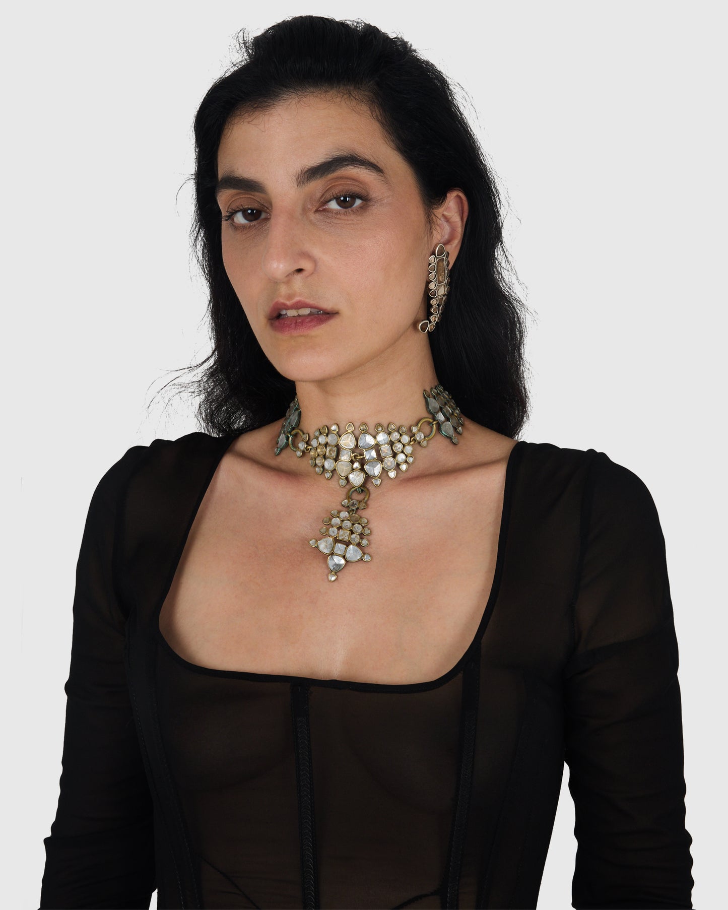 Vintage Yves Saint Laurent F/W 2002 Crystal Parure