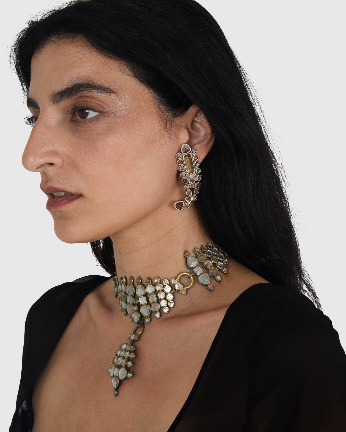 Vintage Yves Saint Laurent F/W 2002 Crystal Parure