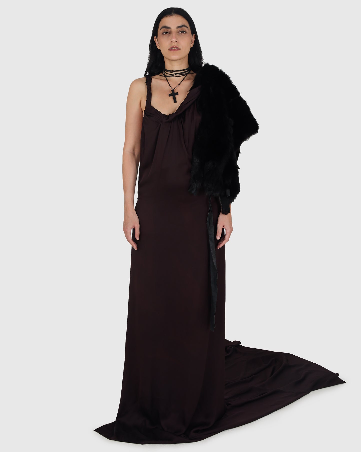 Vintage Gucci F/w 2002 By Tom Ford Purple Gown Full Look