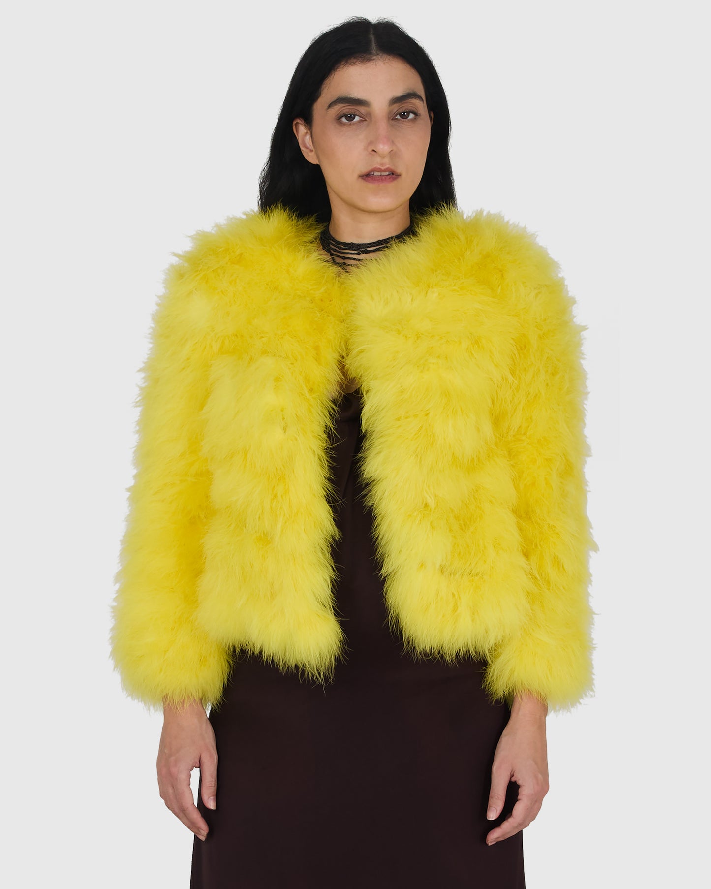 Vintage Gucci By Tom Ford S/S 2004 Yellow Fur Jacket