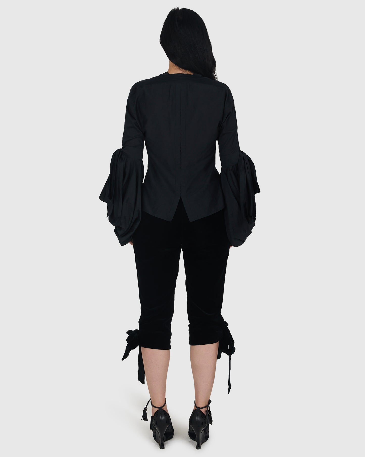 Vintage YSL F/W 2002  Blouse and Velvet Capri Look