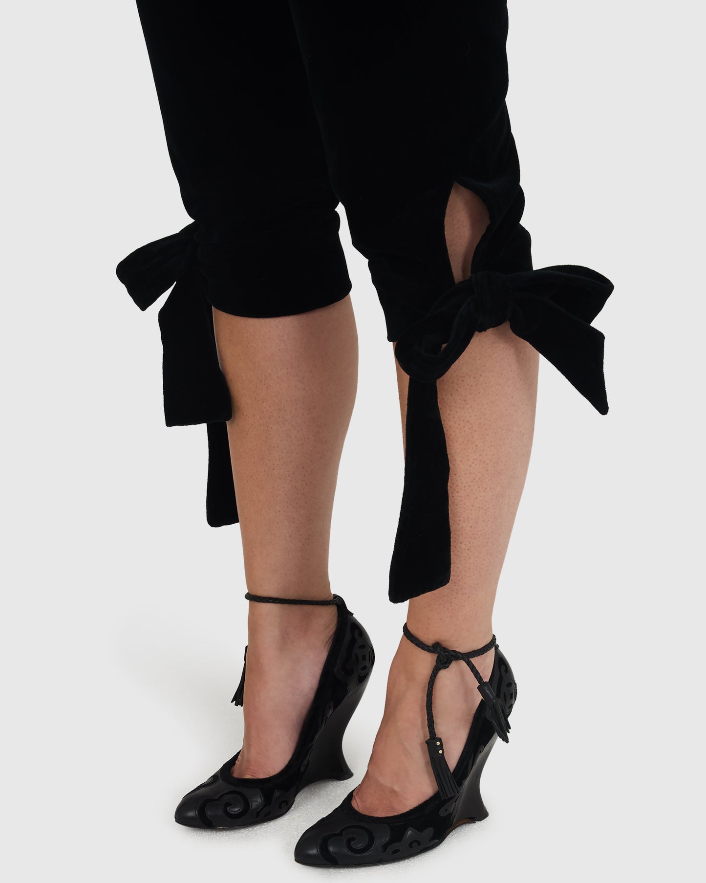 Vintage YSL F/W 2002  Blouse and Velvet Capri Look