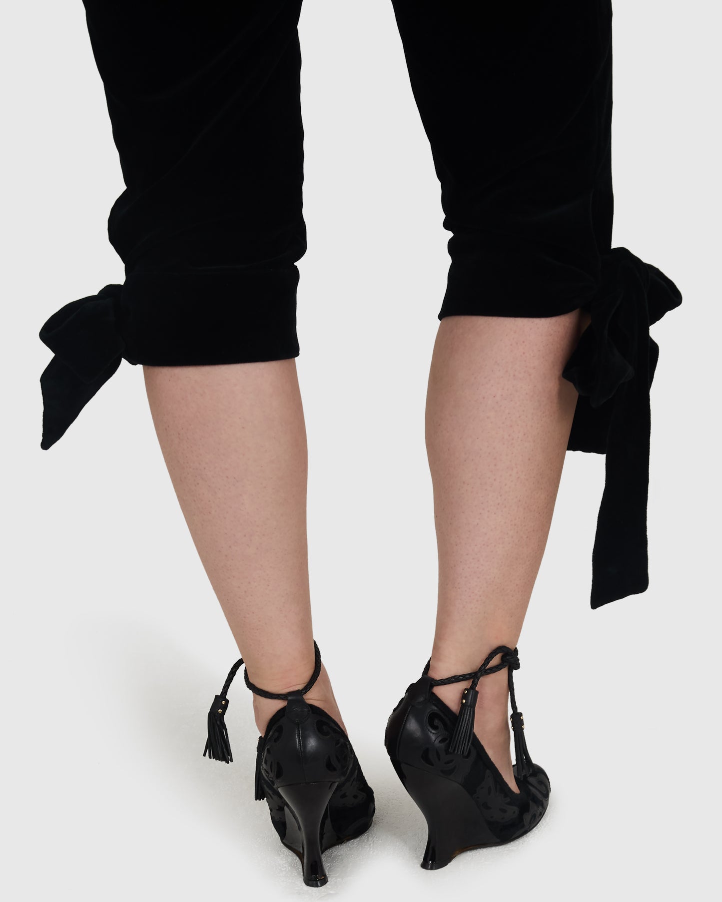 Vintage YSL F/W 2002  Blouse and Velvet Capri Look