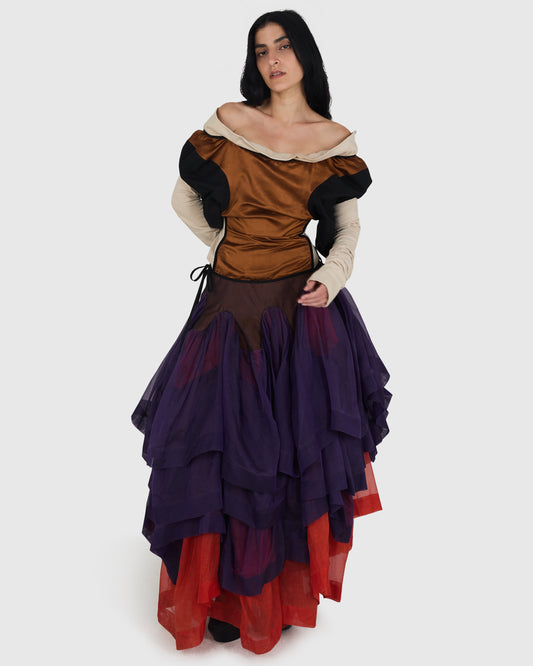 Vintage Vivienne Westwood S/S 2003 Street Theatre Corset Top And Skirt Set