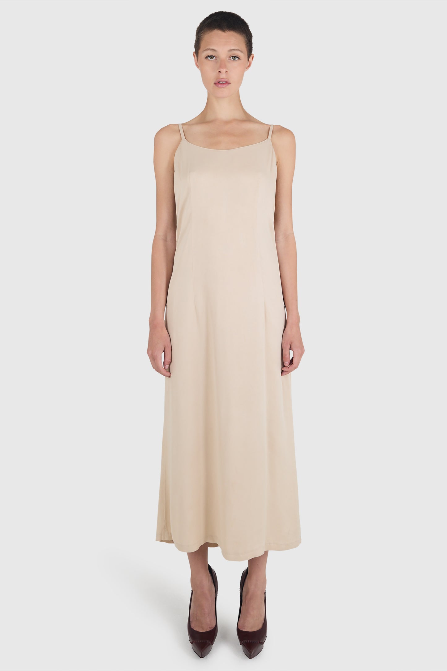 Vintage Ann Demeulemester Beige Slip Dress