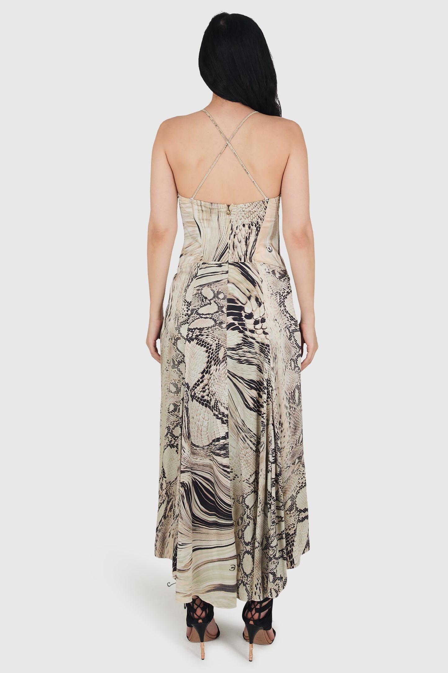 Vintage 2003 Just Cavalli Silk Animal Print Dress