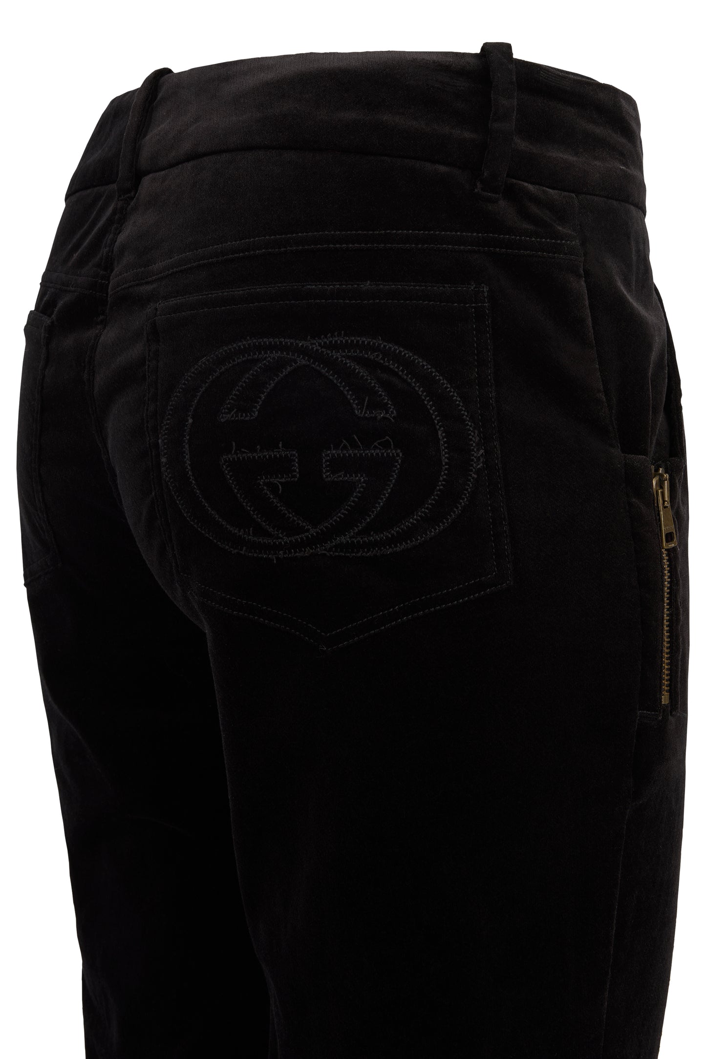 Vintage Gucci F/W 2003 Tom Ford Black Velvet Trousers