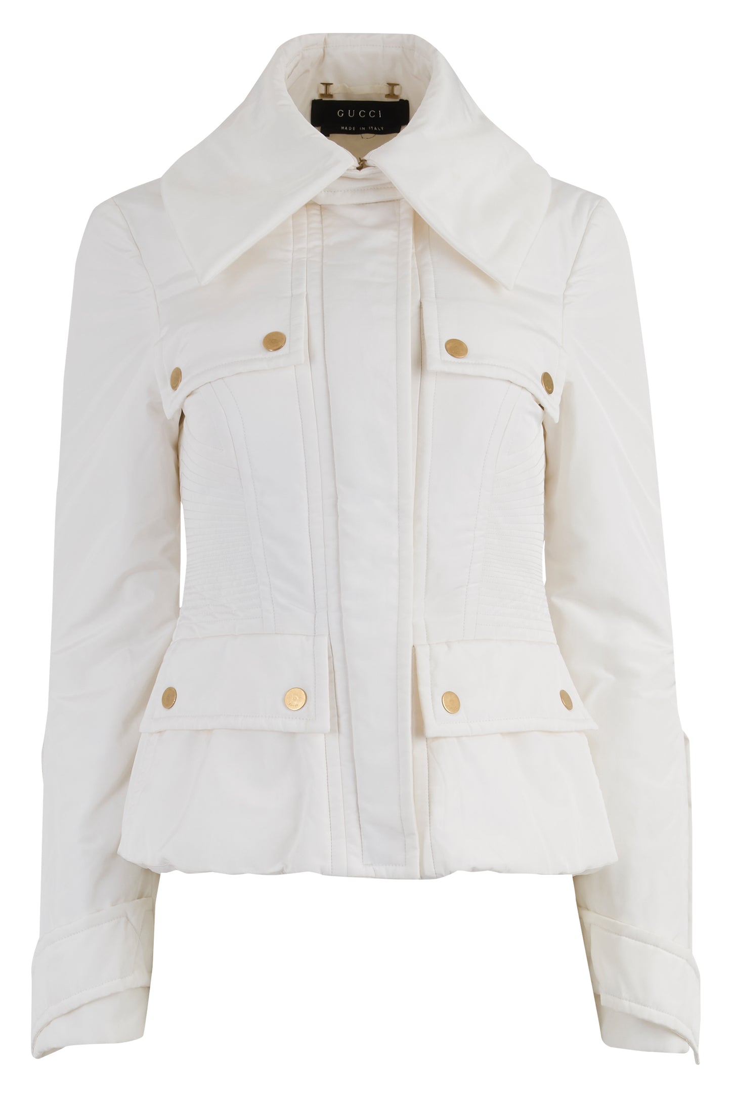 Vintage Runway Gucci F/W 2003 White Fitted Puffer Jacket