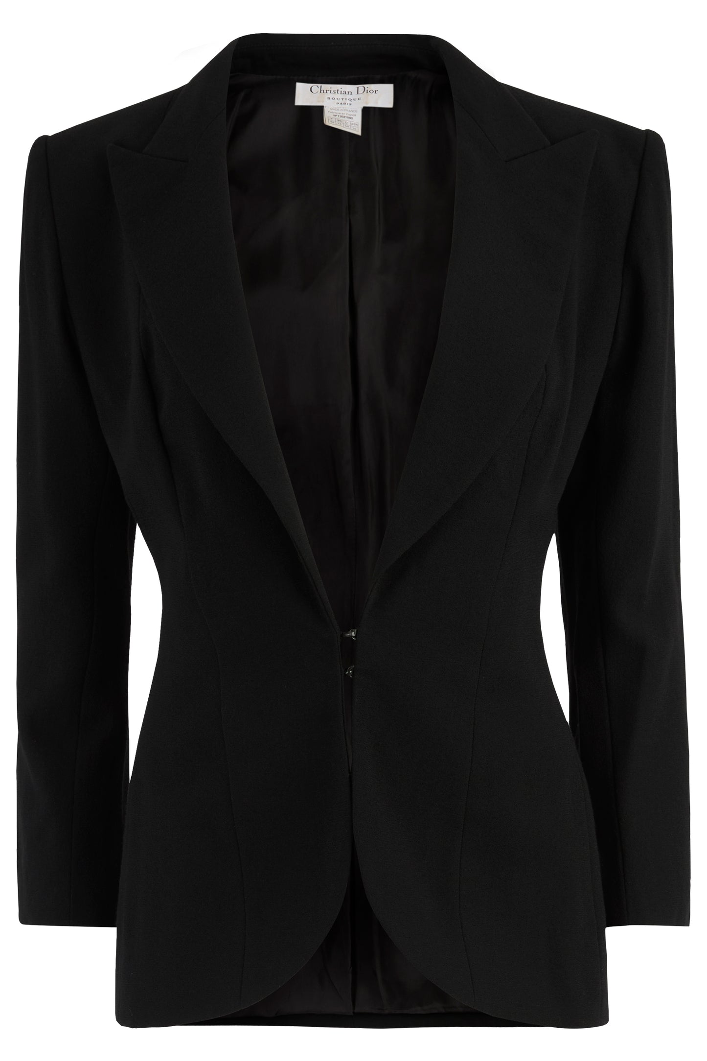 Vintage S/S 1998 Christian Dior Black Fitted Blazer