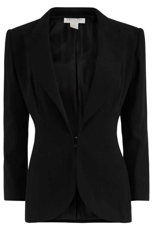 Vintage S/S 1998 Christian Dior Black Fitted Blazer