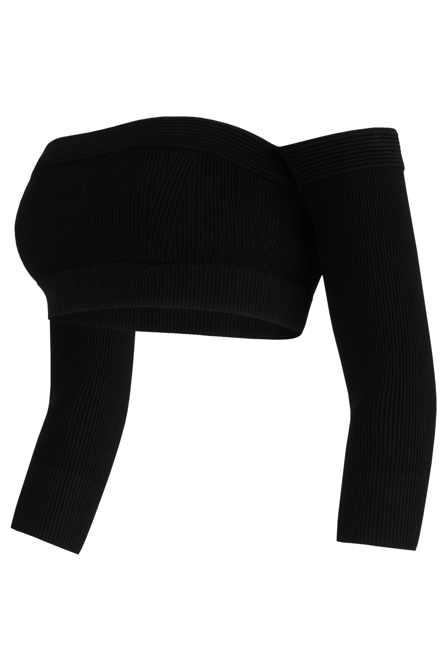 Vintage Alexander McQueen Off-Shoulder Black Top