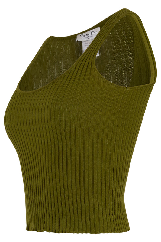 Vintage 2000's Christian Dior Green Tank Top